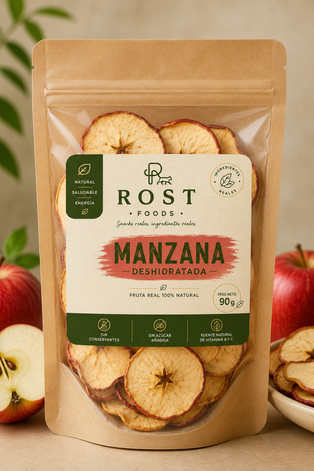 Manzana Deshidratada Natural | ROST Foods