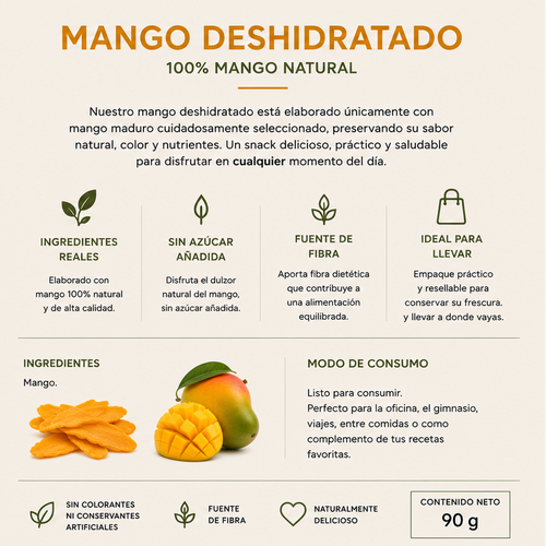 Mango Deshidratado Natural | ROST Foods